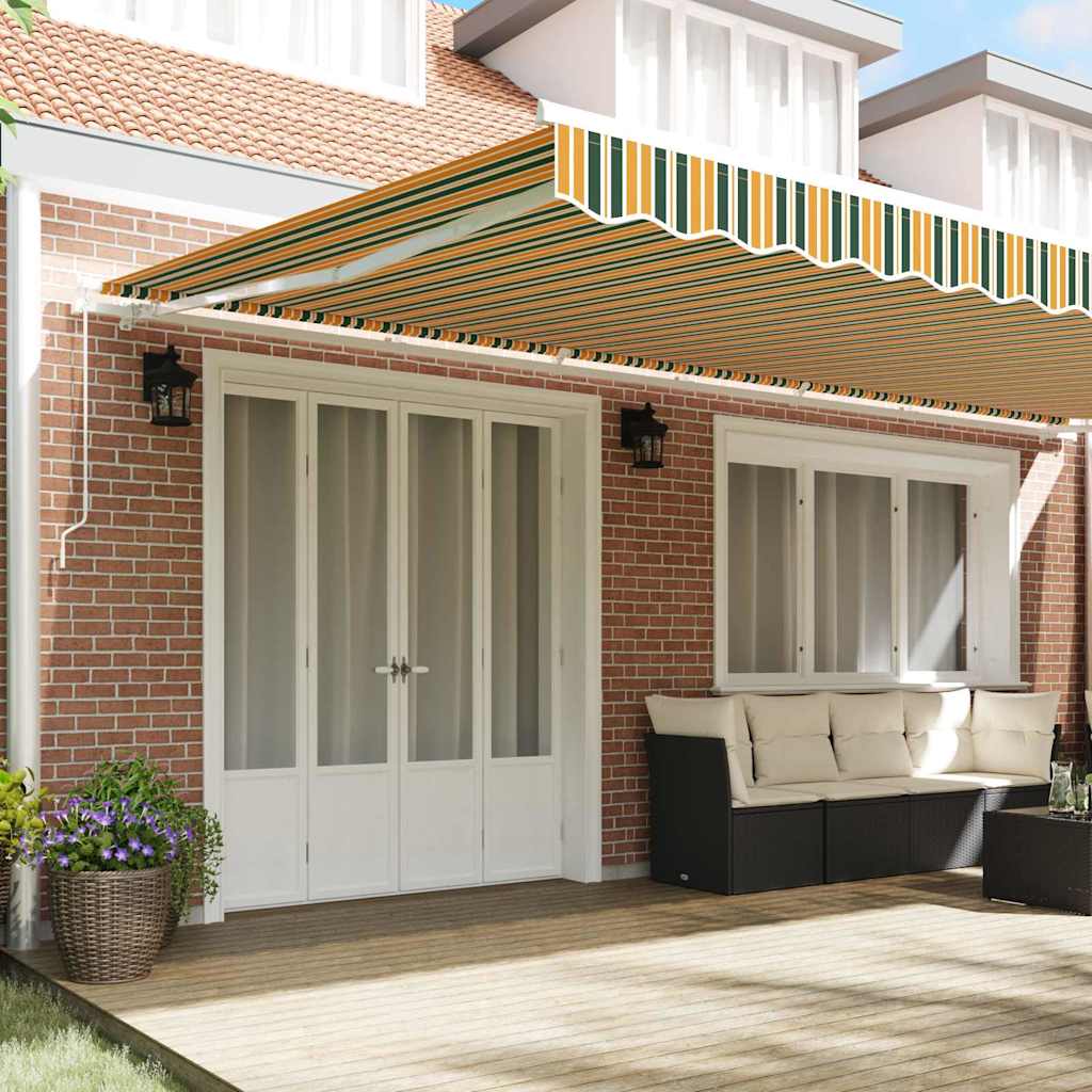 Telo di ricambio per tenda da sole Verde e giallo 6 × 3,5 m | homemem39