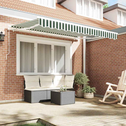 Telo di ricambio per tenda da sole Verde e Bianco 330 x 195 cm