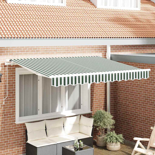 Telo di ricambio per tenda da sole Verde e Bianco 3 x 2,5 m | homemem39