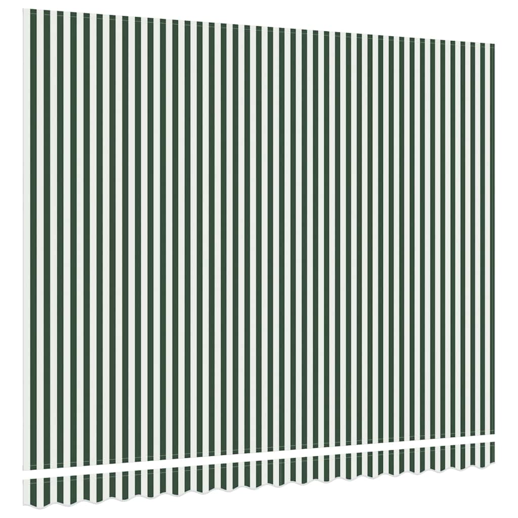 Telo di ricambio per tenda da sole Verde e Bianco 4 × 3,5 m | homemem39