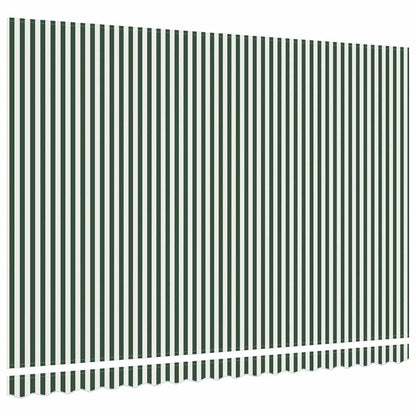 Telo di ricambio per tenda da sole Verde e Bianco 4,5 × 3 m