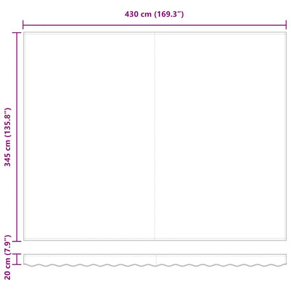 Telo di ricambio per tenda da sole Verde e Bianco 430 x 345 cm | homemem39