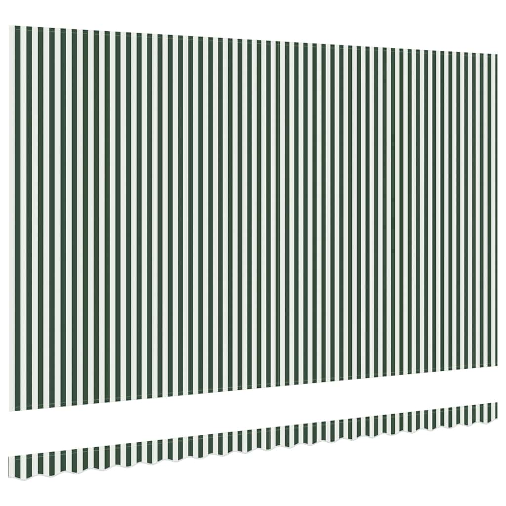 Telo di ricambio per tenda da sole Verde e Bianco 5 x 3 m | homemem39