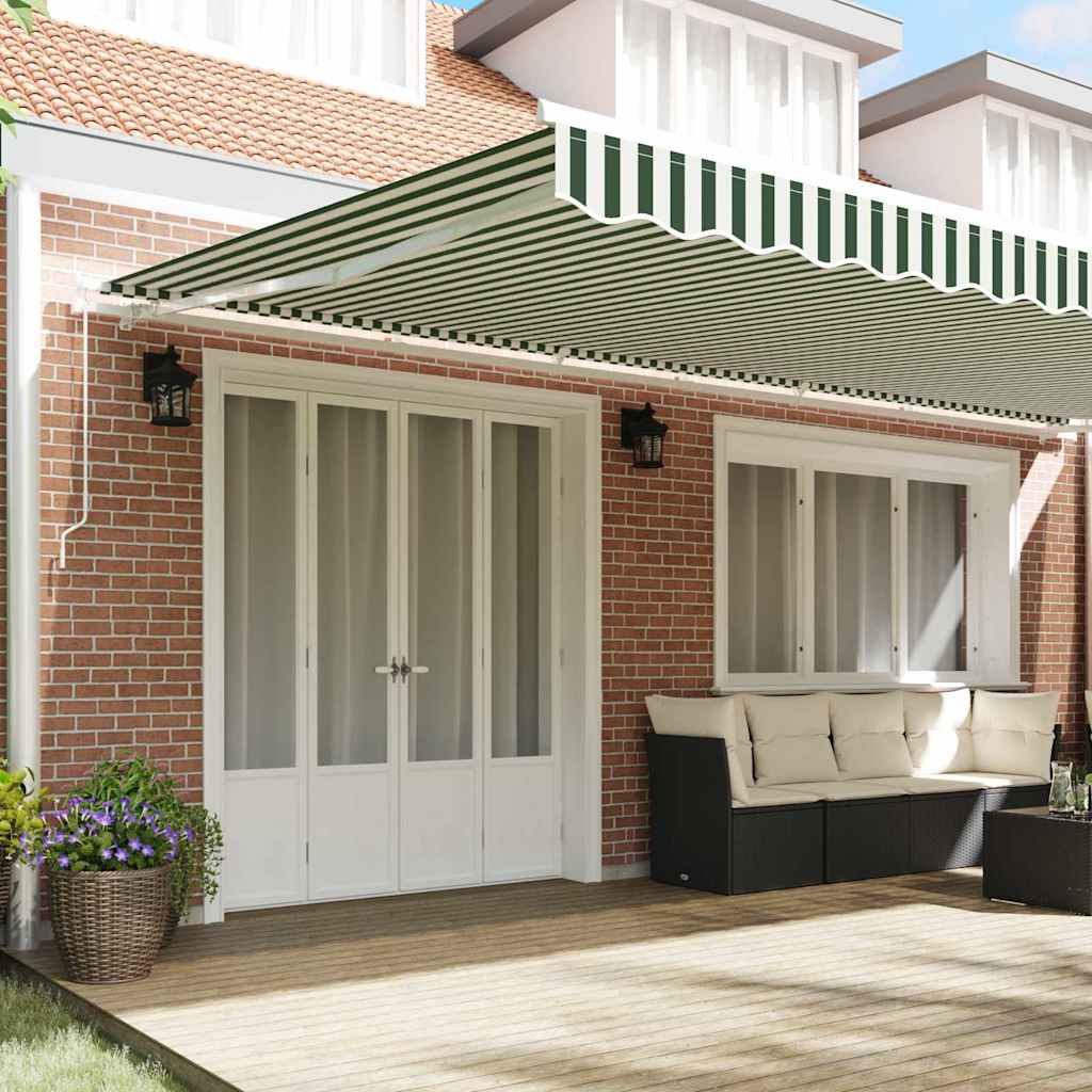 Telo di ricambio per tenda da sole Verde e Bianco 6 x 3 m | homemem39