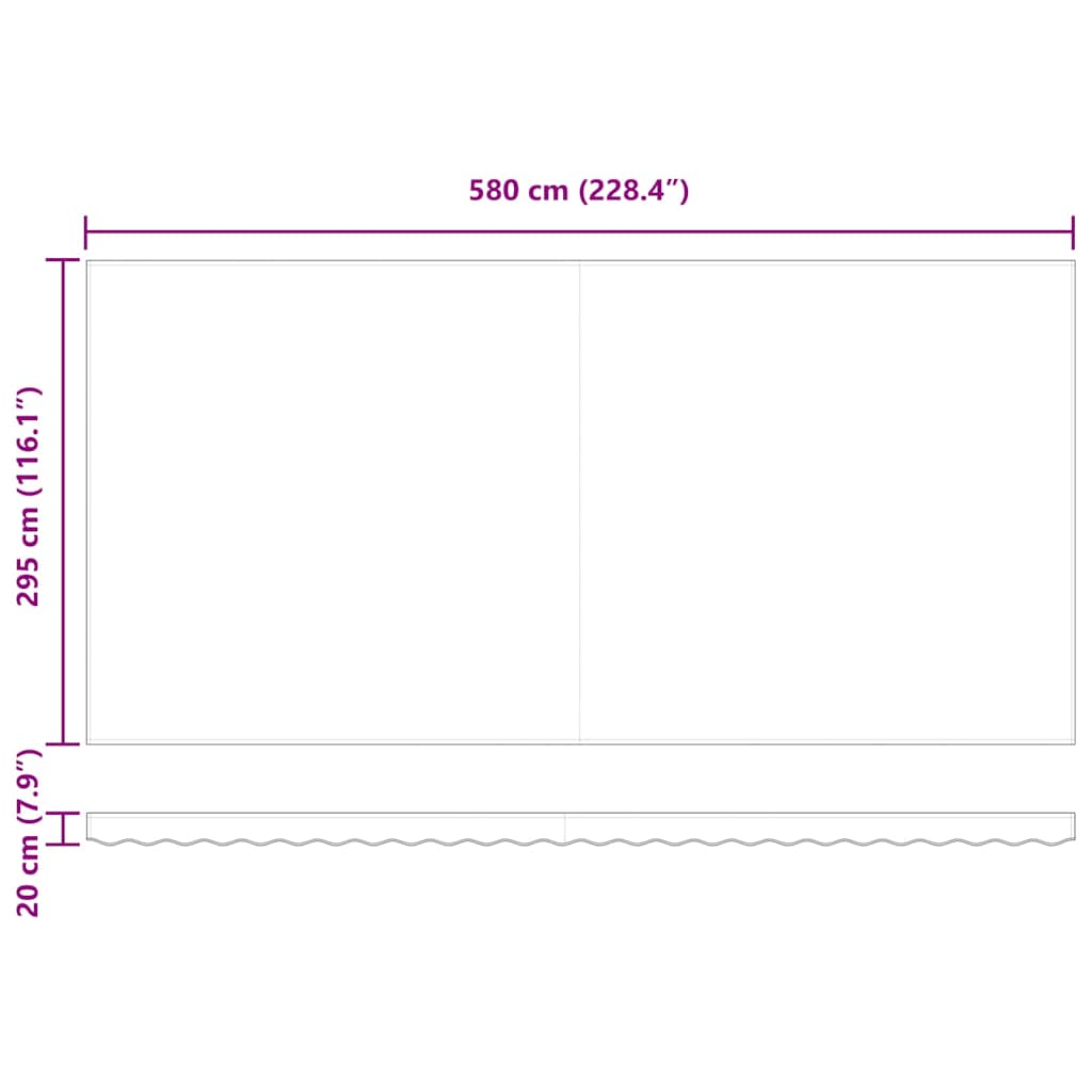 Telo di ricambio per tenda da sole Verde e Bianco 6 x 3 m | homemem39