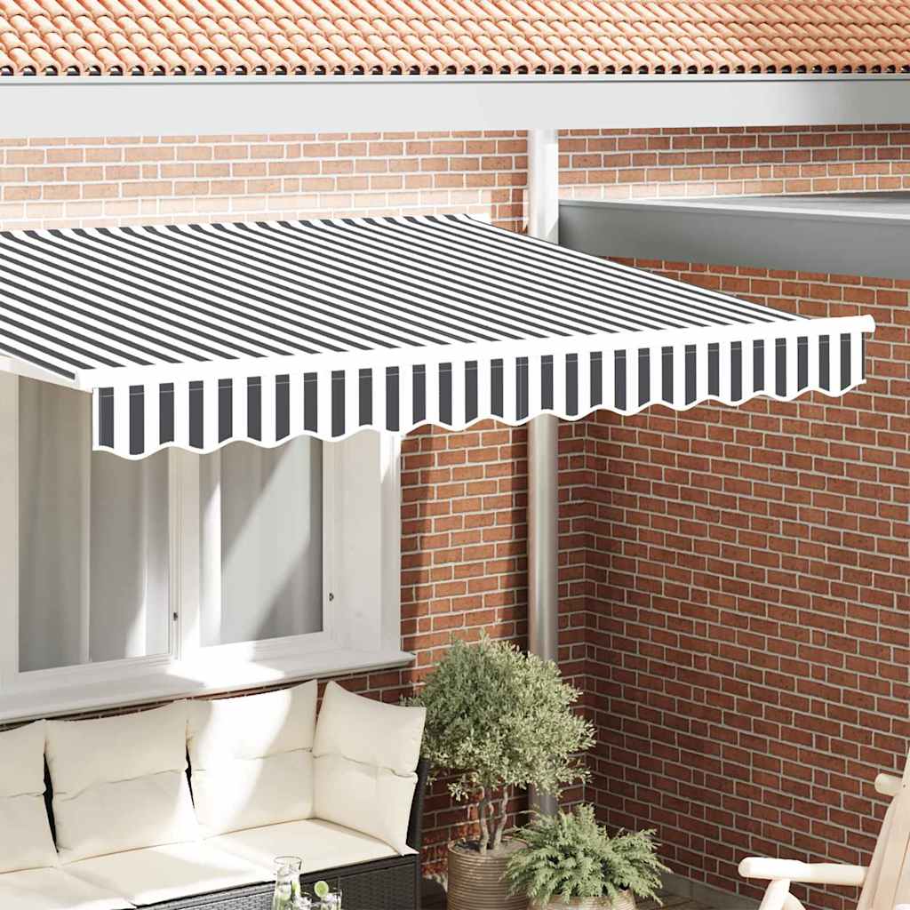 Sostituzione della mantovana per tenda Antracite e Bianco 2,5 m | homemem39