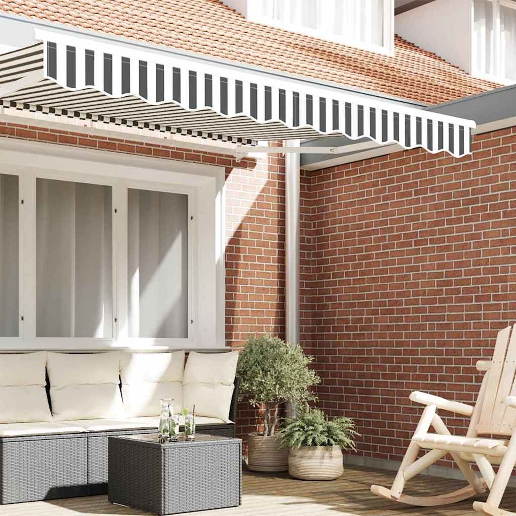 Sostituzione della mantovana per tenda Antracite e Bianco 2,5 m | homemem39