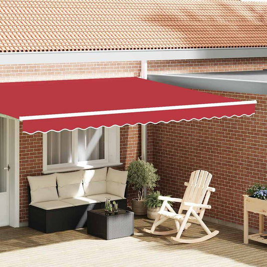 Tenda a Braccio Rosso 4.3 x 0.2 m Tela - homemem39