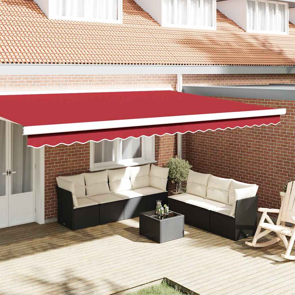 Tenda a Braccio Rosso 4.8 x 0.2 m Tela