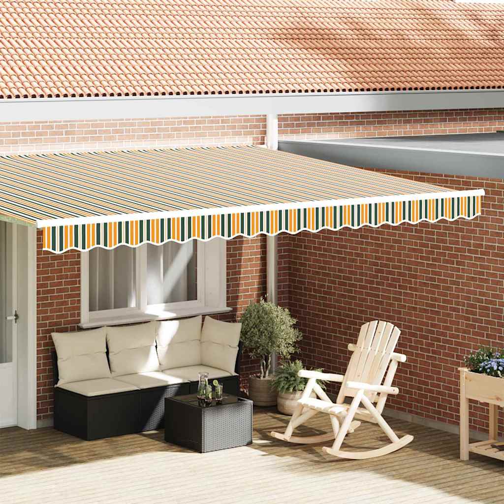 Sostituzione della mantovana per tenda Verde e giallo 4,5 m | homemem39