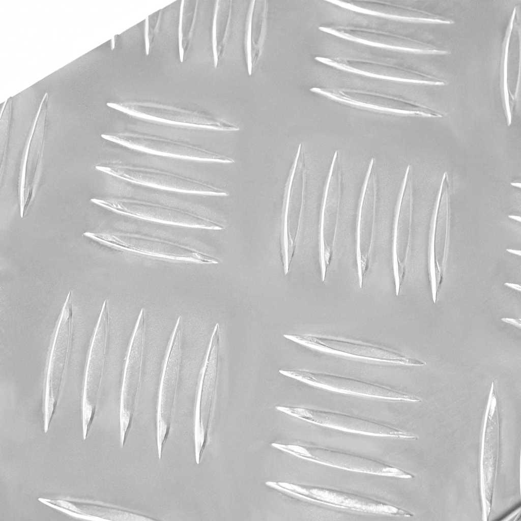 Dischi Quadrati 10 pcs Argento 60 x 18 cm Alluminio