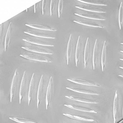 Dischi Quadrati 10 pcs Argento 60 x 18 cm Alluminio