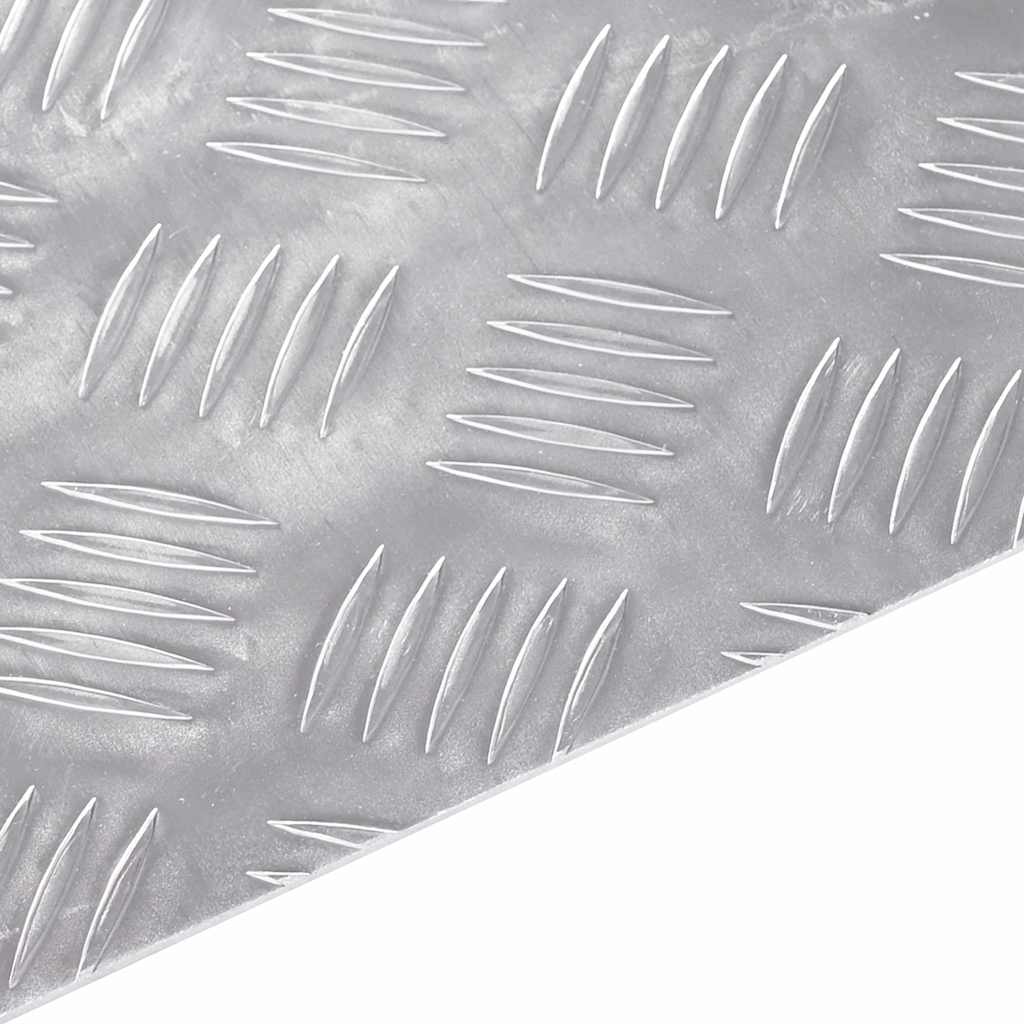 Dischi Quadrati 2 pcs Argento 50 x 20 cm Alluminio