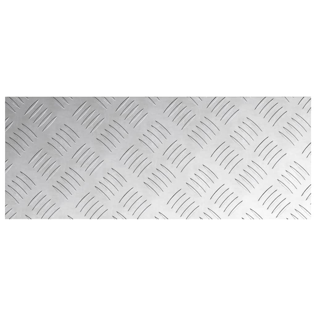 Dischi Quadrati 2 pcs Argento 50 x 20 cm Alluminio