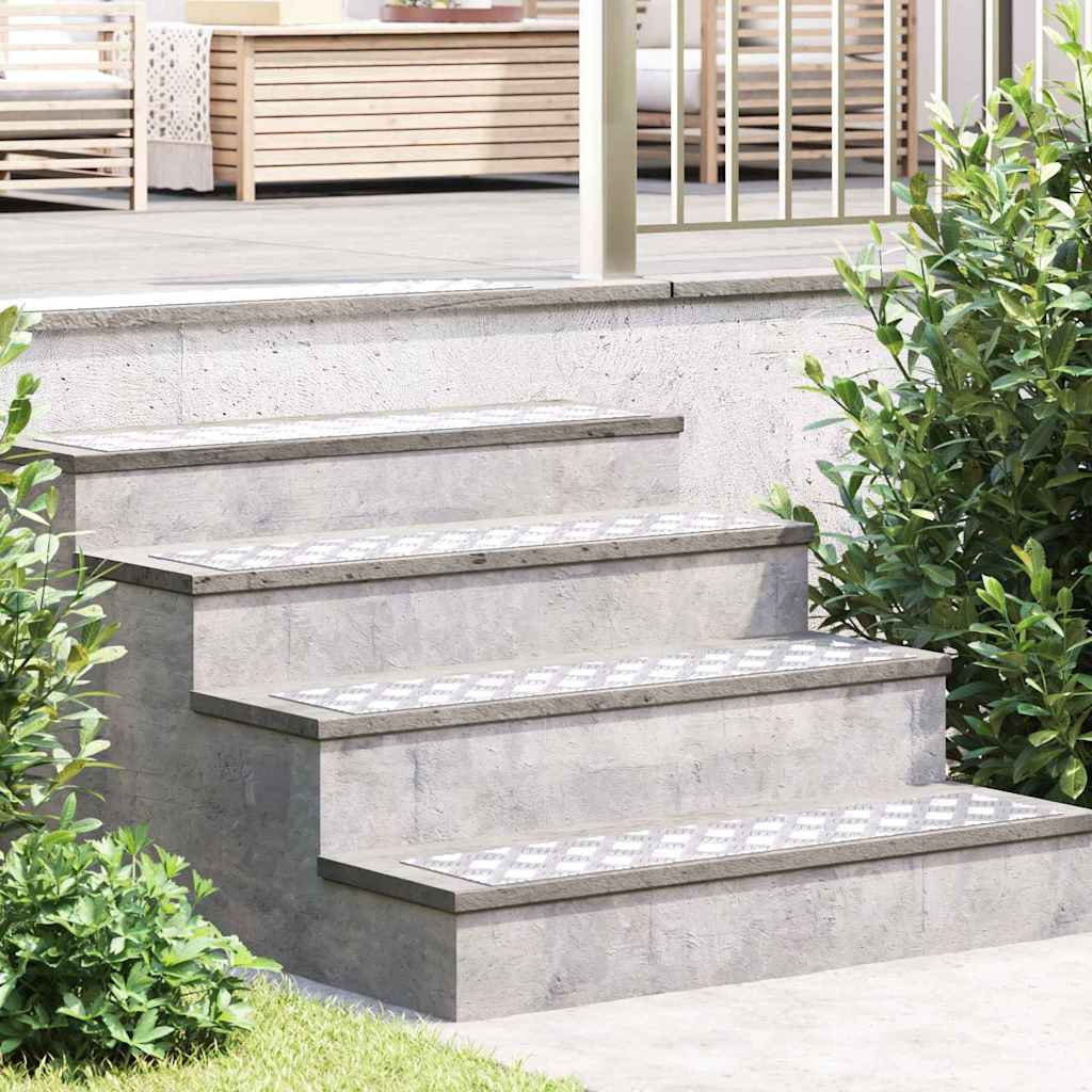Gradini per Scale 2 pz 90 x 20 cm Argento Alluminio