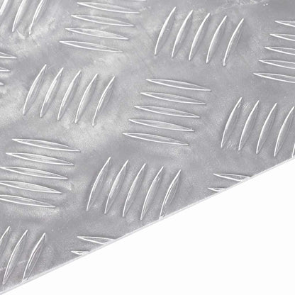 Dischi Quadrati 2 pcs Argento 50 x 25 cm Alluminio