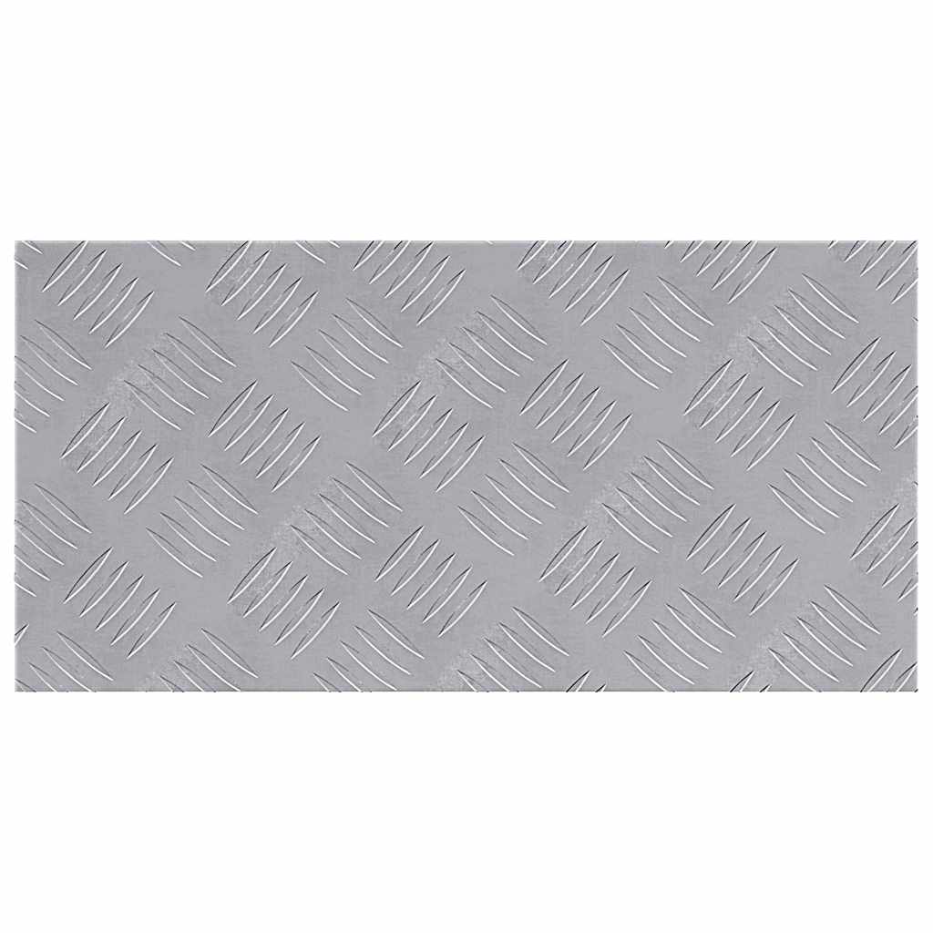 Dischi Quadrati 2 pcs Argento 50 x 25 cm Alluminio