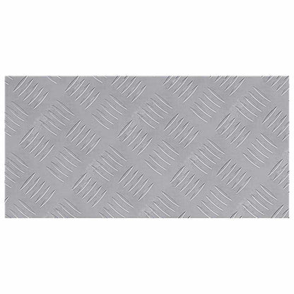 Dischi Quadrati 2 pcs Argento 50 x 25 cm Alluminio