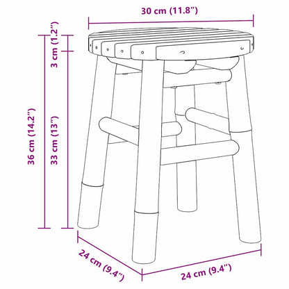 Pouf Marrone 30 x 30 x 36 cm Bambù