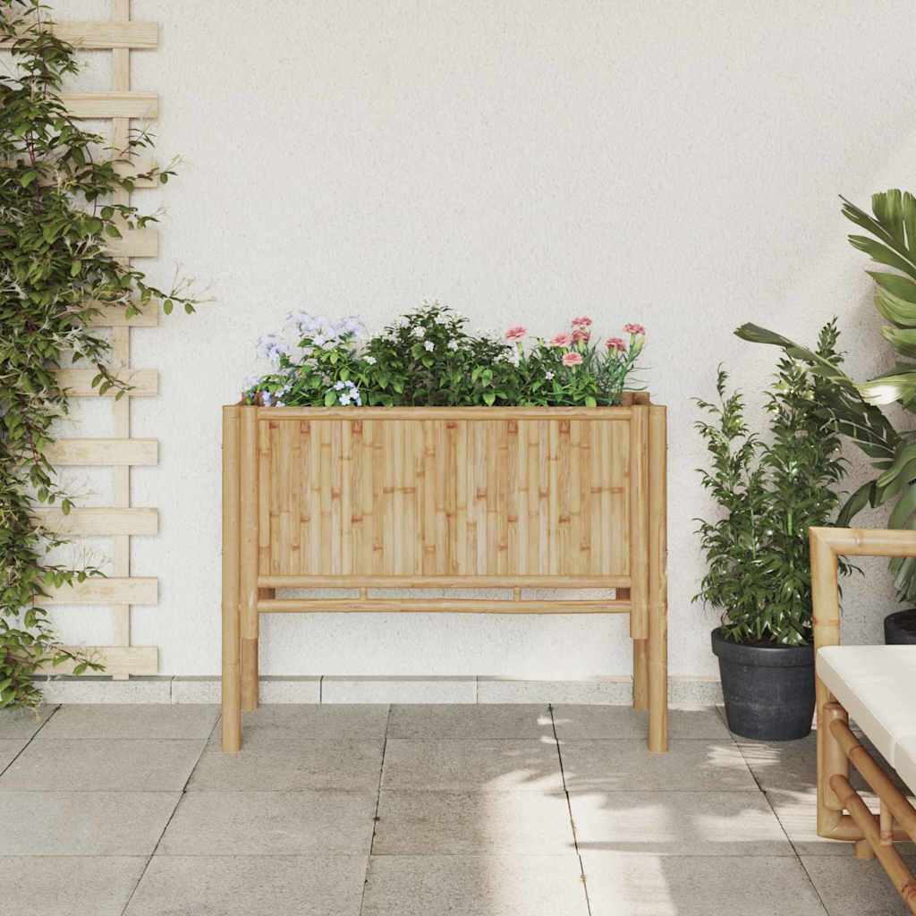 Letto rialzato da giardino Marrone 90 x 35 x 70 cm Bambù