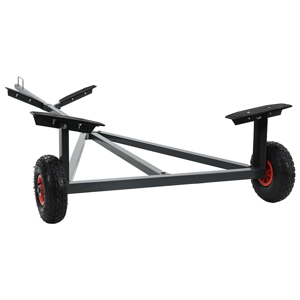 Rimorchio per barche Argento 302 x 107 x 42 cm Acciaio | homemem39