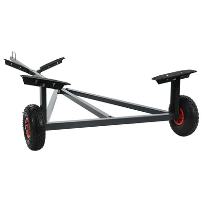 Rimorchio per barche Argento 302 x 107 x 42 cm Acciaio | homemem39