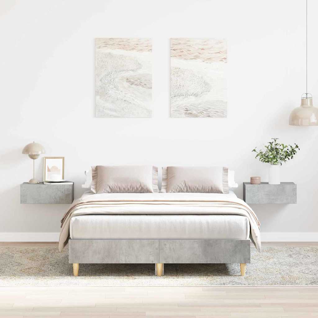 Struttura del letto Grigio cemento 193 x 123 x 25 cm | homemem39