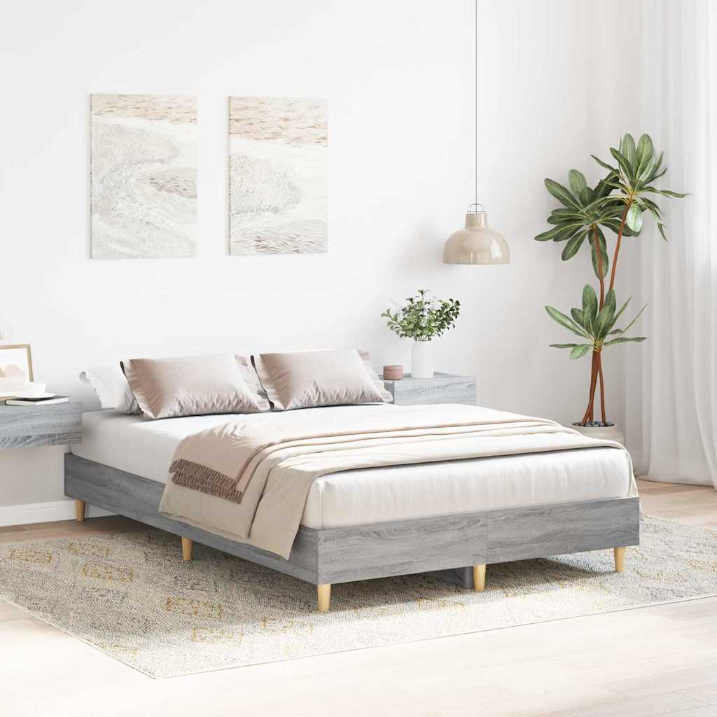 Struttura del letto Grigio Sonoma 193 x 123 x 25 cm | homemem39