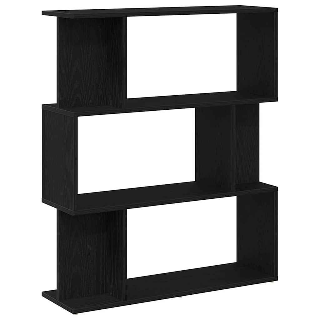 Libreria Rovere Nero 80x24x96 cm in Legno Ingegnerizzato