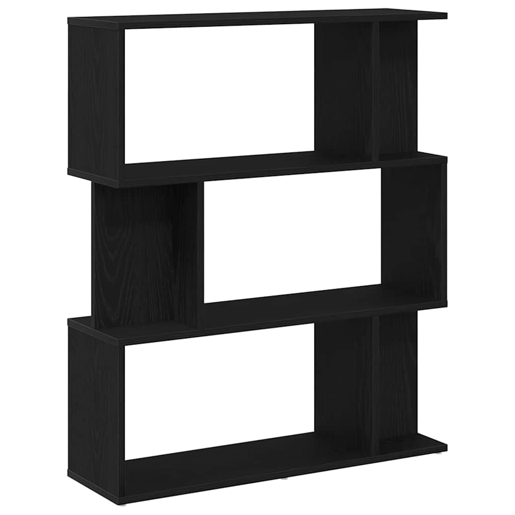 Libreria Rovere Nero 80x24x96 cm in Legno Ingegnerizzato