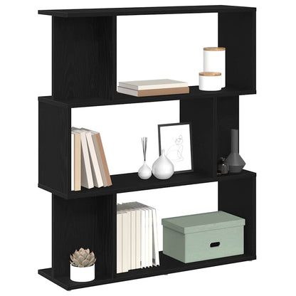 Libreria Rovere Nero 80x24x96 cm in Legno Ingegnerizzato