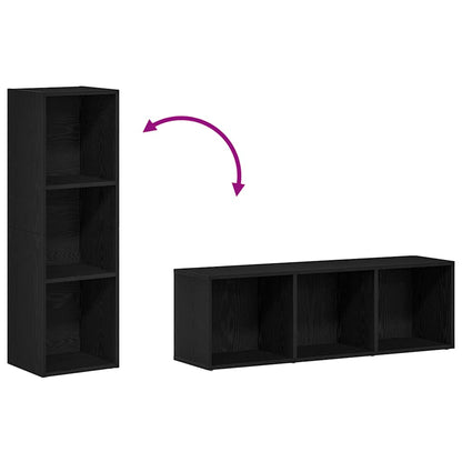 Libreria Rovere Nero 36x30x114 cm in Legno Multistrato | homemem39