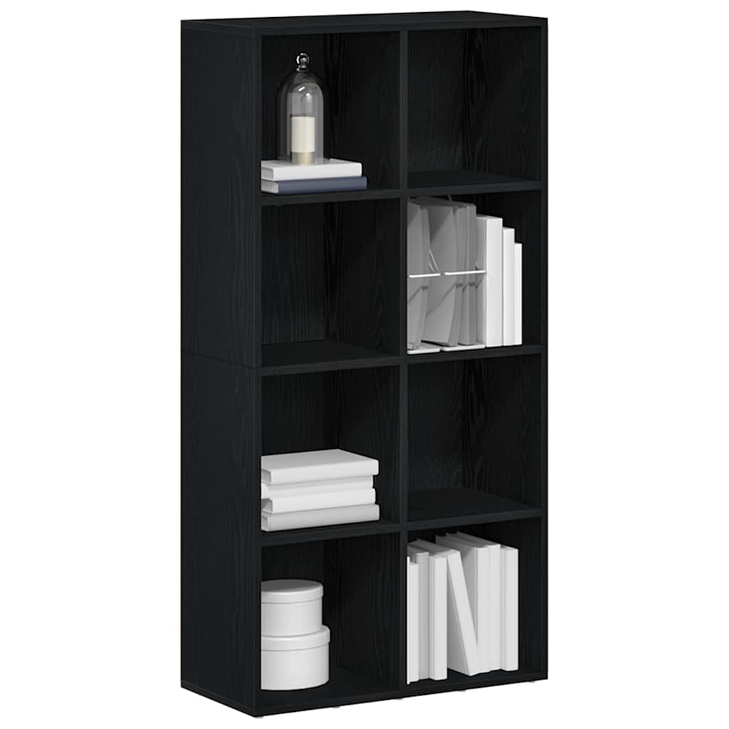 Libreria Rovere Nero 66x30x130 cm in Legno Multistrato