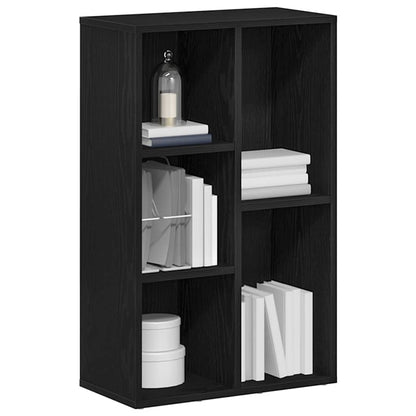 Libreria Rovere Nero 50x25x80 cm in Legno Multistrato