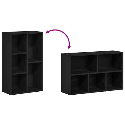 Libreria Rovere Nero 50x25x80 cm in Legno Multistrato