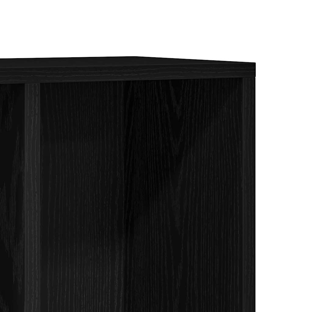 Libreria Rovere Nero 50x25x80 cm in Legno Multistrato