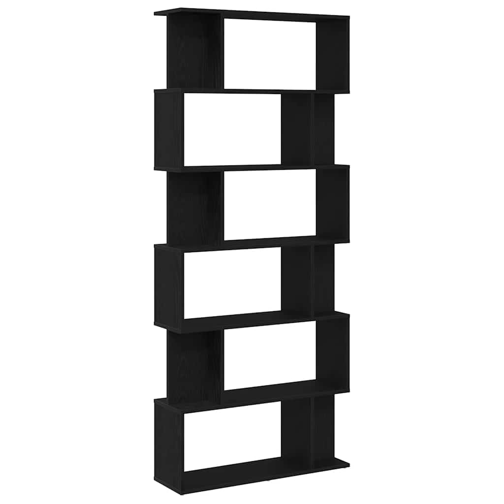 Libreria Rovere Nero 80x24x190,5 cm in Legno Ingegnerizzato | homemem39