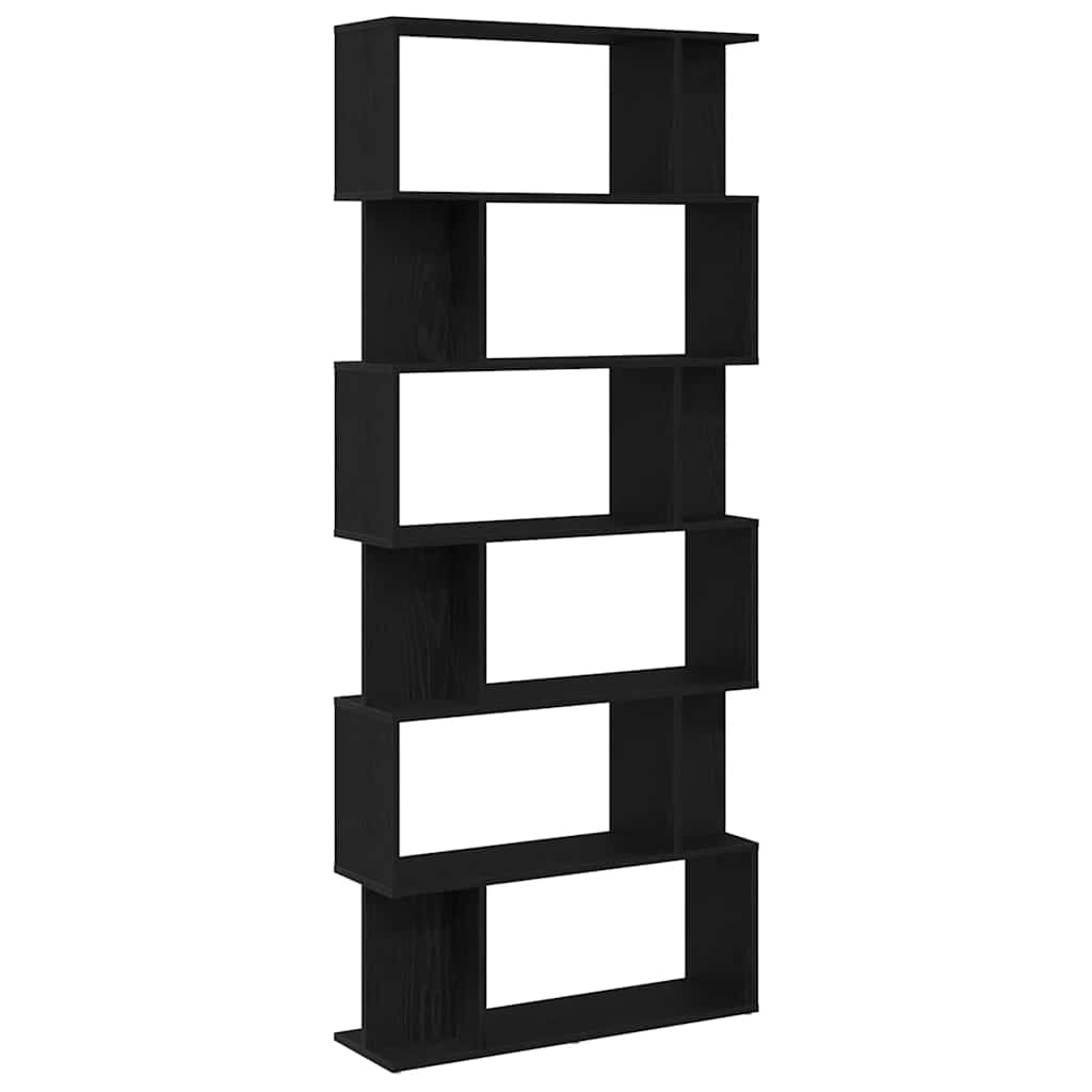 Libreria Rovere Nero 80x24x190,5 cm in Legno Ingegnerizzato | homemem39
