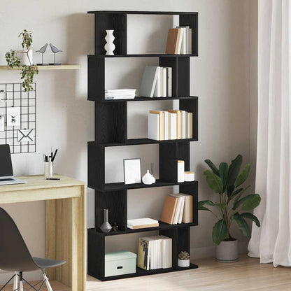 Libreria Rovere Nero 80x24x190,5 cm in Legno Ingegnerizzato | homemem39