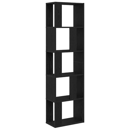 Libreria/Divisorio Rovere Nero 45x24x159 cm Legno Multistrato | homemem39
