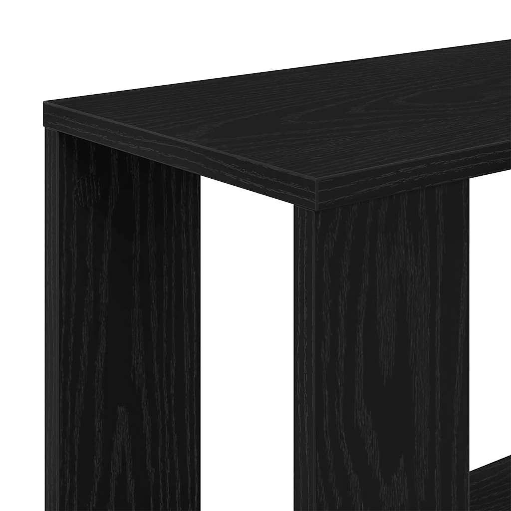 Libreria/Divisorio Rovere Nero 45x24x159 cm Legno Multistrato | homemem39