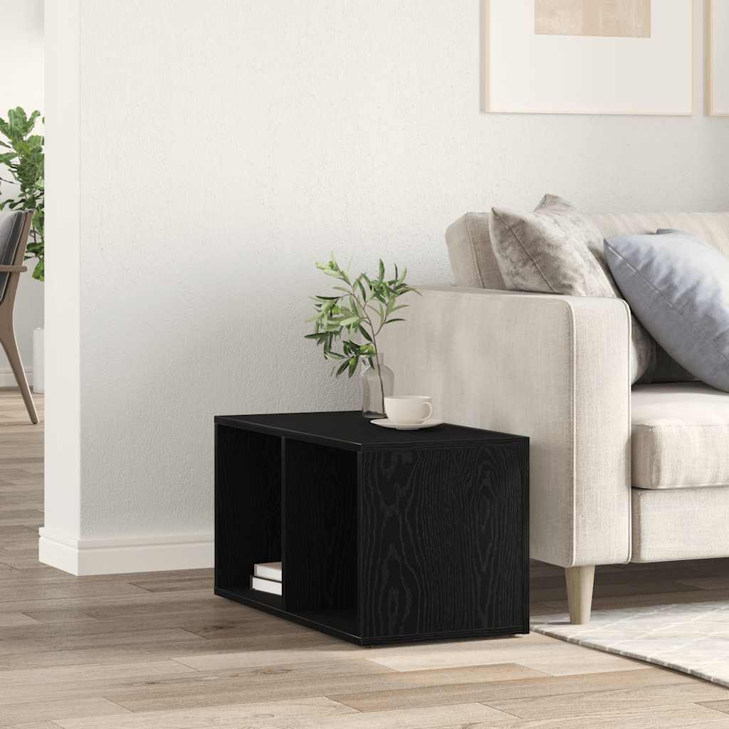 Scatola per Contenitori LP in Rovere Nero 71x34x36cm Truciolato - homemem39