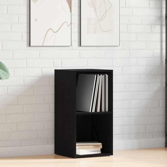 Scatola per Contenitori LP in Rovere Nero 71x34x36cm Truciolato - homemem39