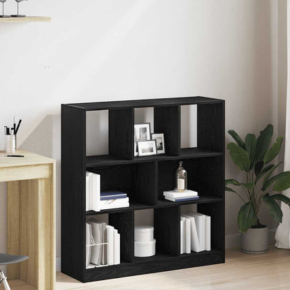 Libreria Rovere Nero 97,5x29,5x100 cm in Legno Multistrato | homemem39