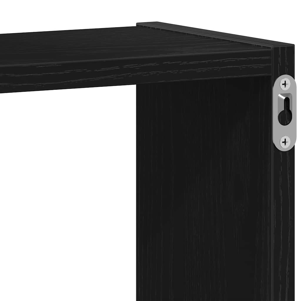 Mensole a Cubo Parete Rovere Nero 68x15x68 cm Legno Multistrato | homemem39