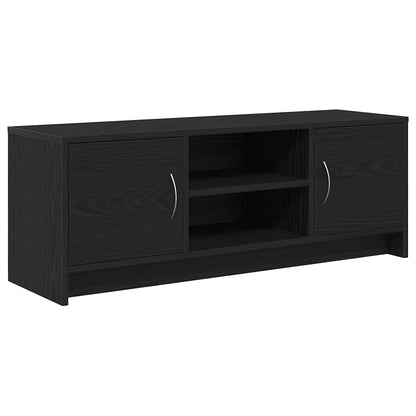 Mobile Porta TV Rovere Nero 102x30x37,5 cm Legno Multistrato - homemem39