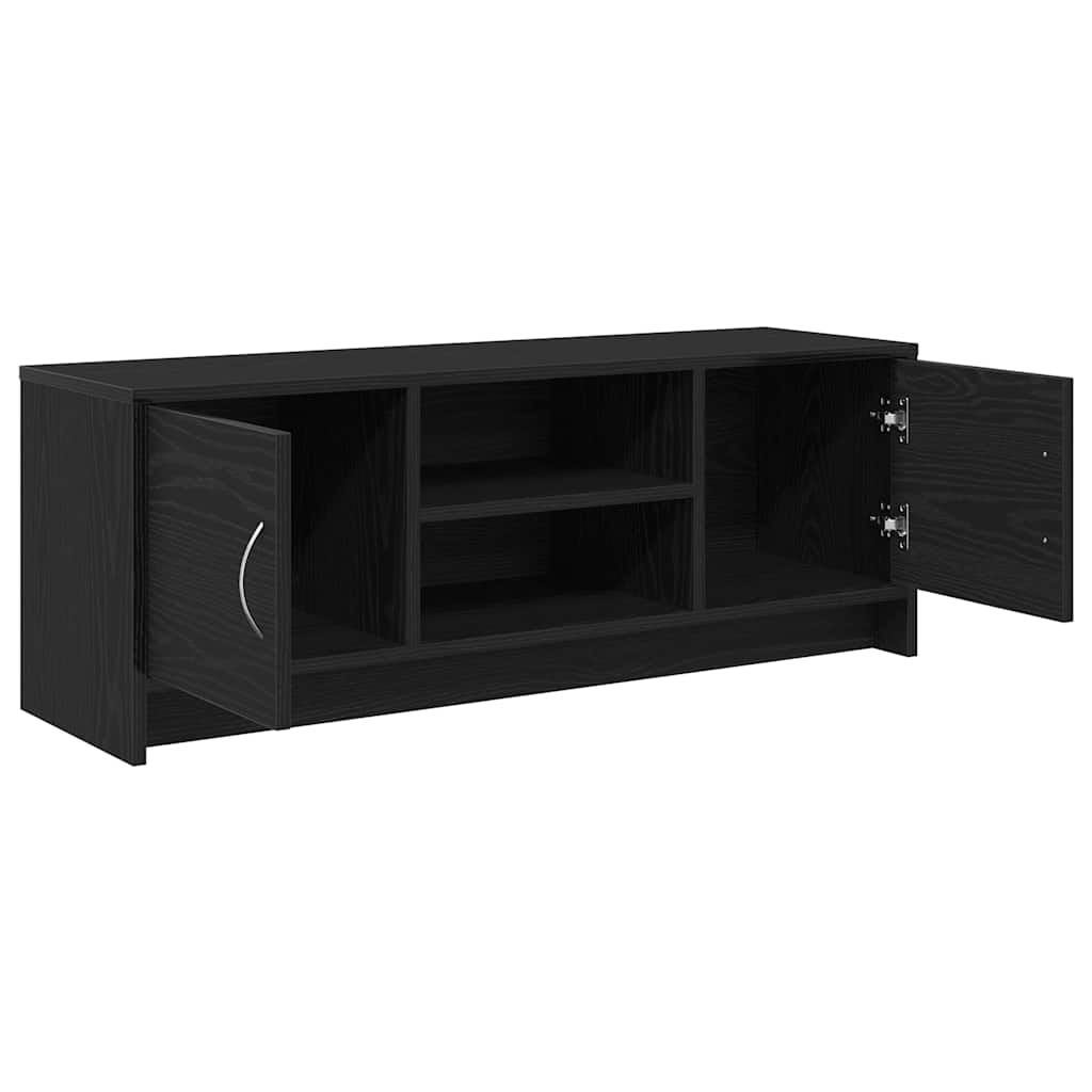 Mobile Porta TV Rovere Nero 102x30x37,5 cm Legno Multistrato