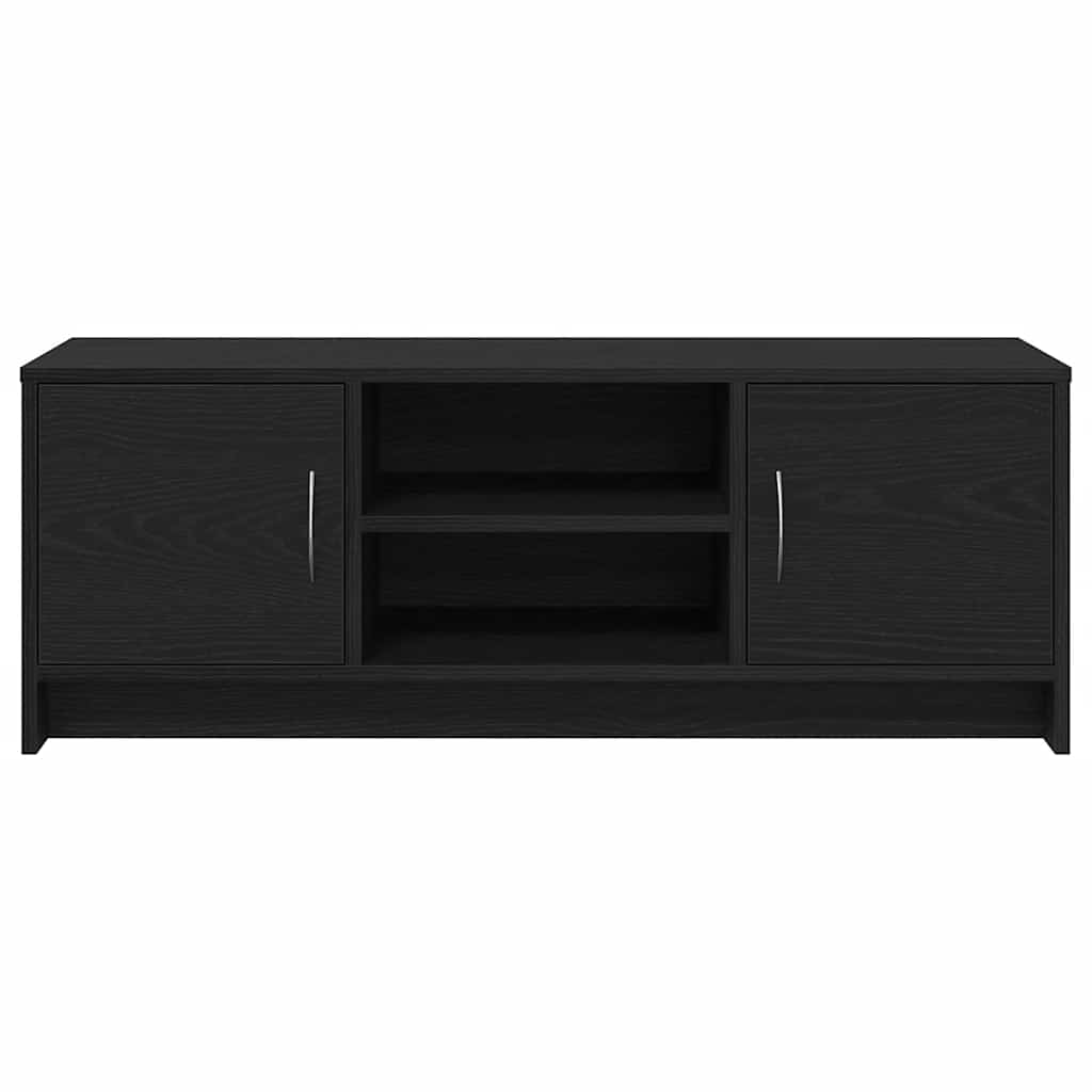 Mobile Porta TV Rovere Nero 102x30x37,5 cm Legno Multistrato - homemem39
