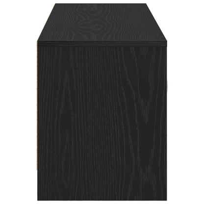 Mobile Porta TV Rovere Nero 102x30x37,5 cm Legno Multistrato