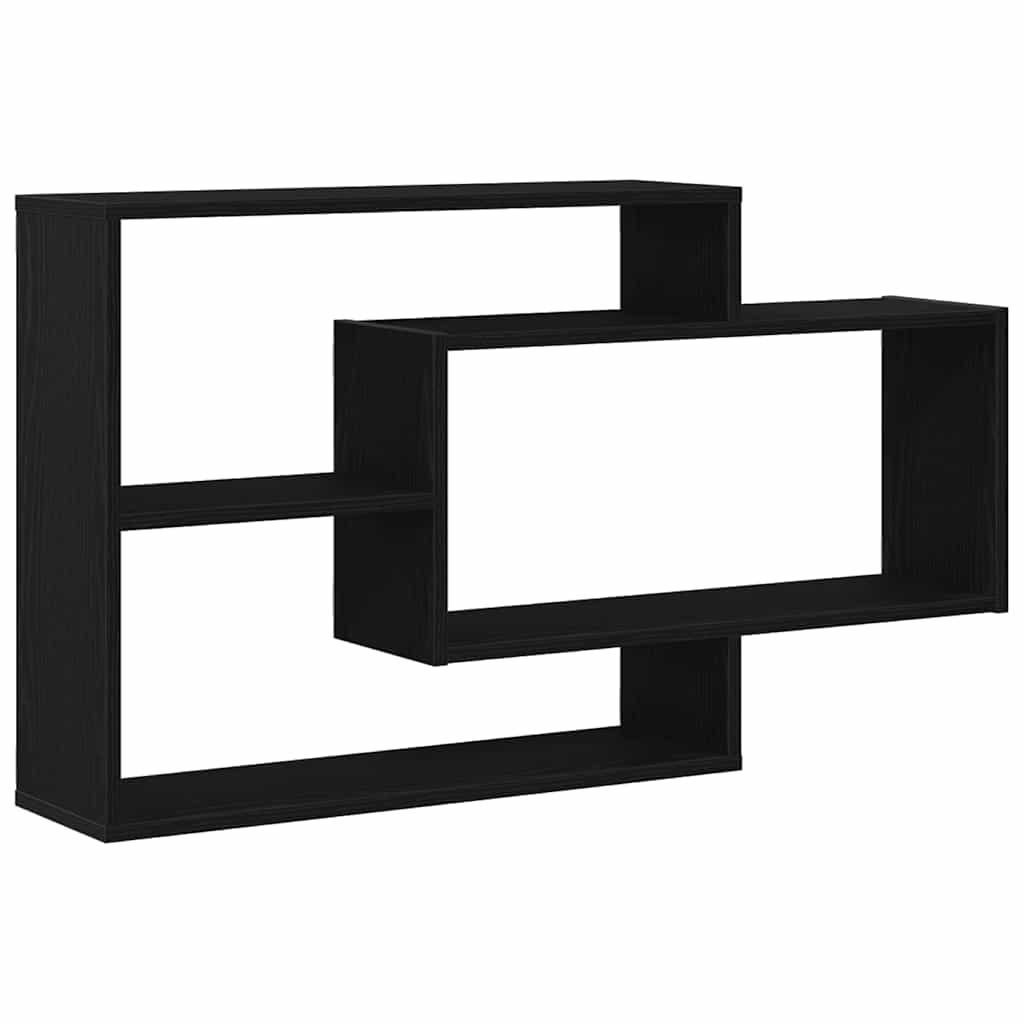 Mensola da parete Rovere Nero 104x20x58,5 cm in Legno Multistrato | homemem39